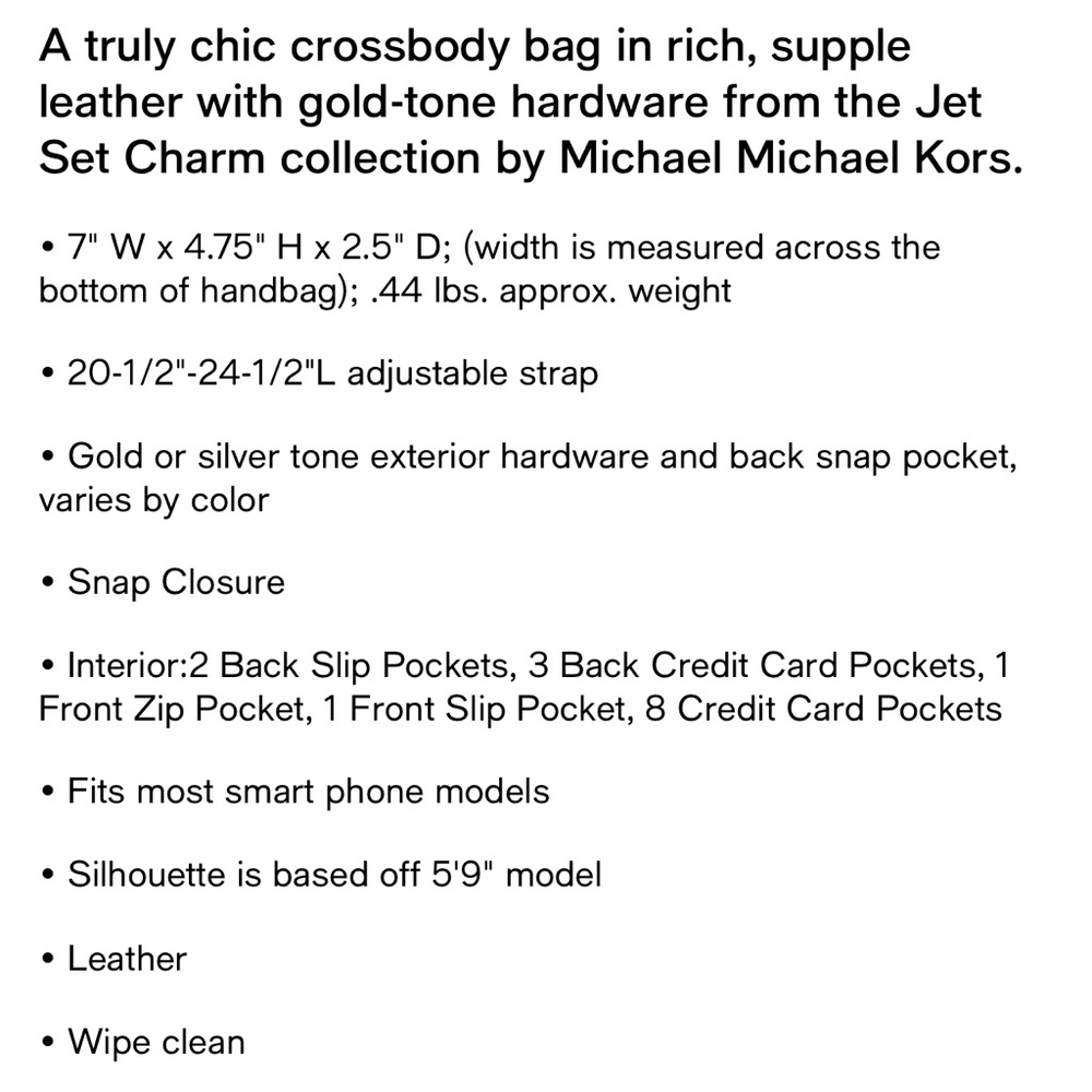 MICHAEL KORS Jet Set Small Pebbled Leather Smartphone Convertible Crossbody - Picture 5 of 9